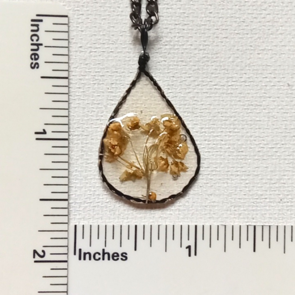 Fall floral necklace, amulet